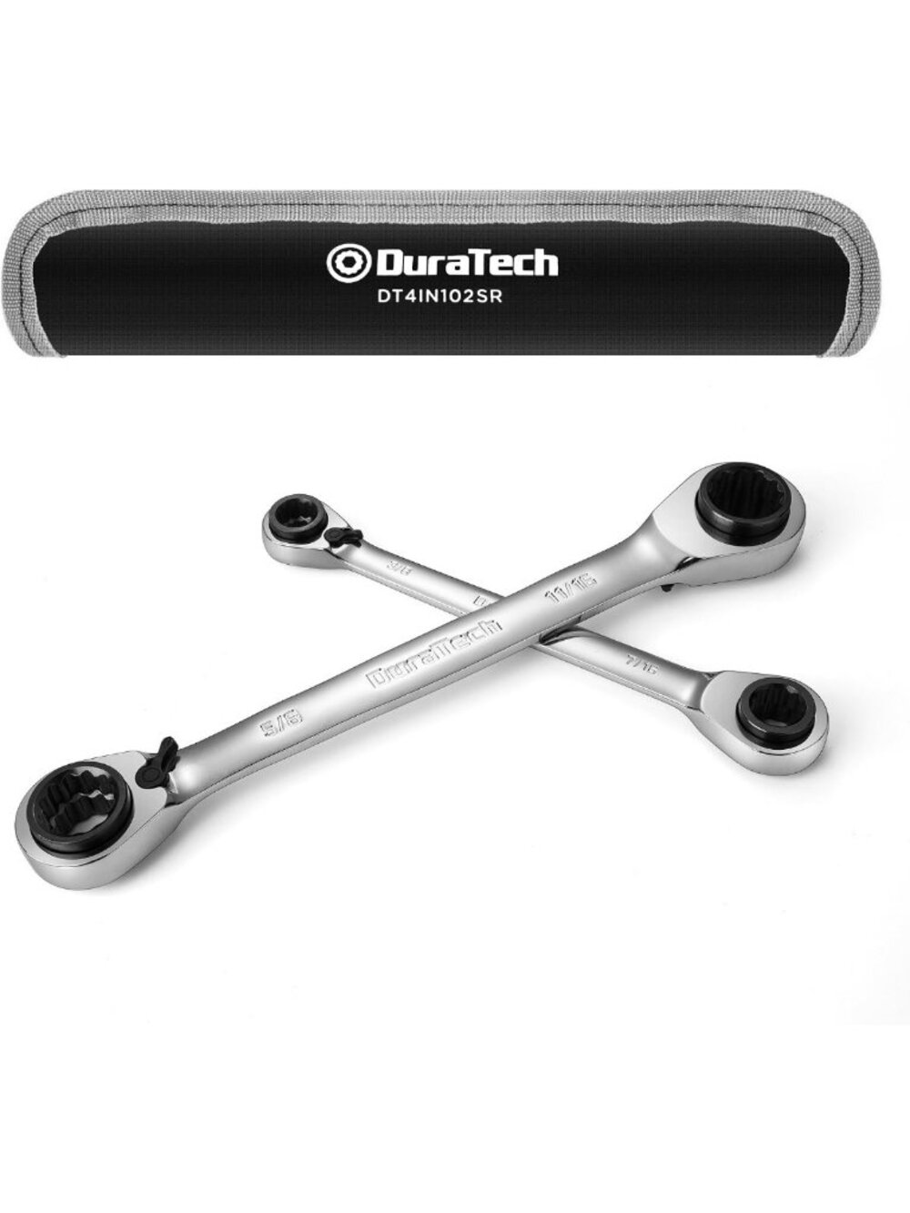 4-in-1 Reversible Ratcheting Box Wrench Set, SAE, 2-Piece - Versatile Tool Set
